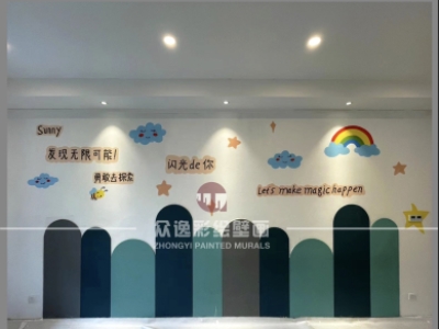 架空层提升改造彩绘壁画装饰